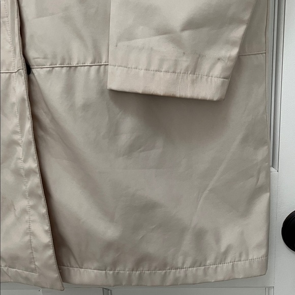 Vintage Eddie Bauer Women's Cream Trench Coat Jacket - Size Large - Picture 7 of 16